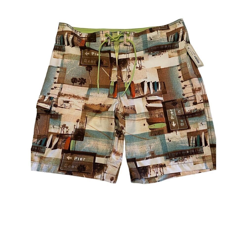 NWT Men’s Arizona Jeans Co. Board Shorts Brown Size 34